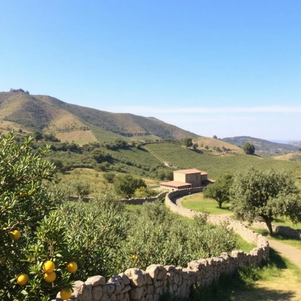 Innovazione blockchain e paesaggio siciliano - campagna siciliana