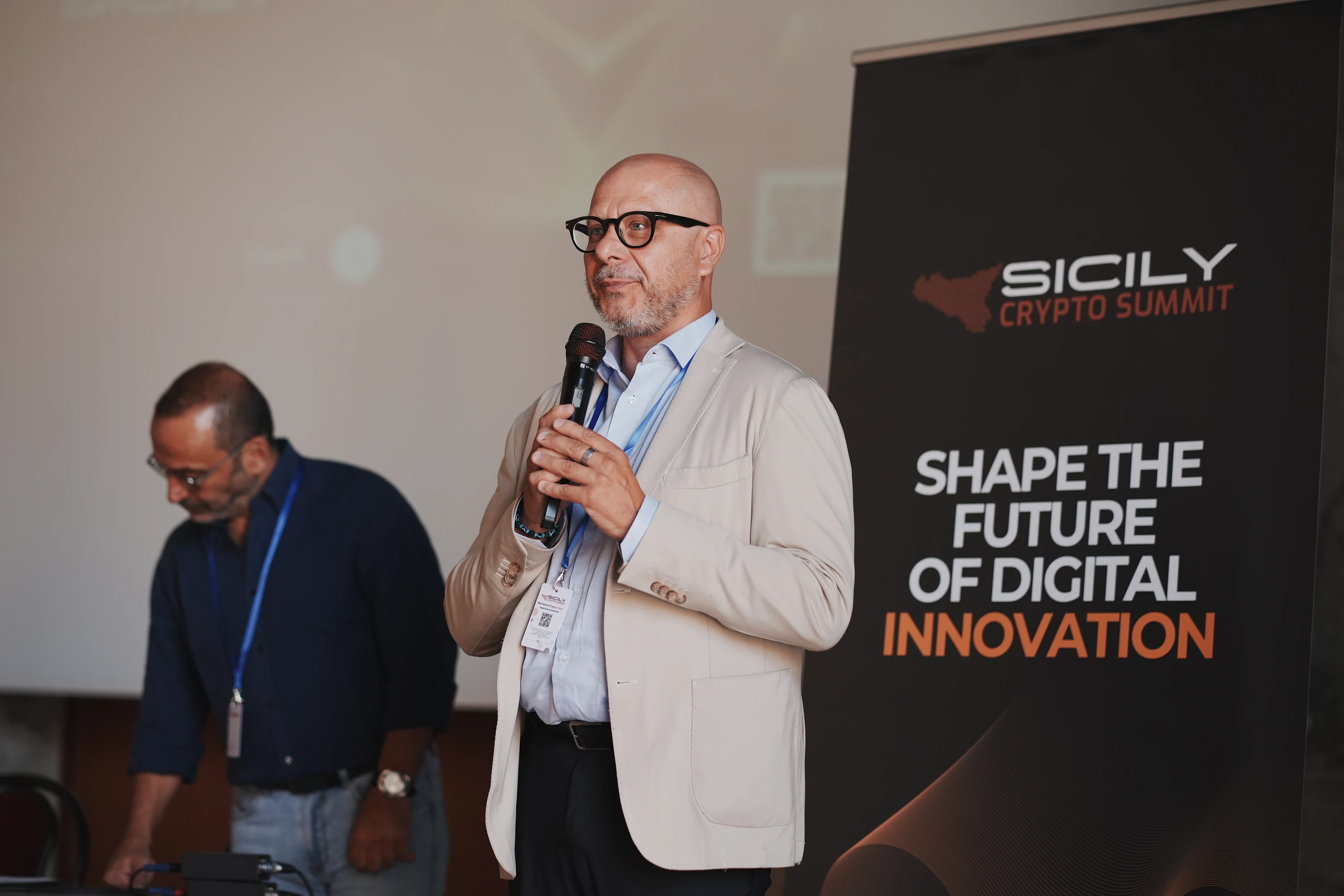 Moment from Sicily Crypto Summit 2026 — photograph RPK04861