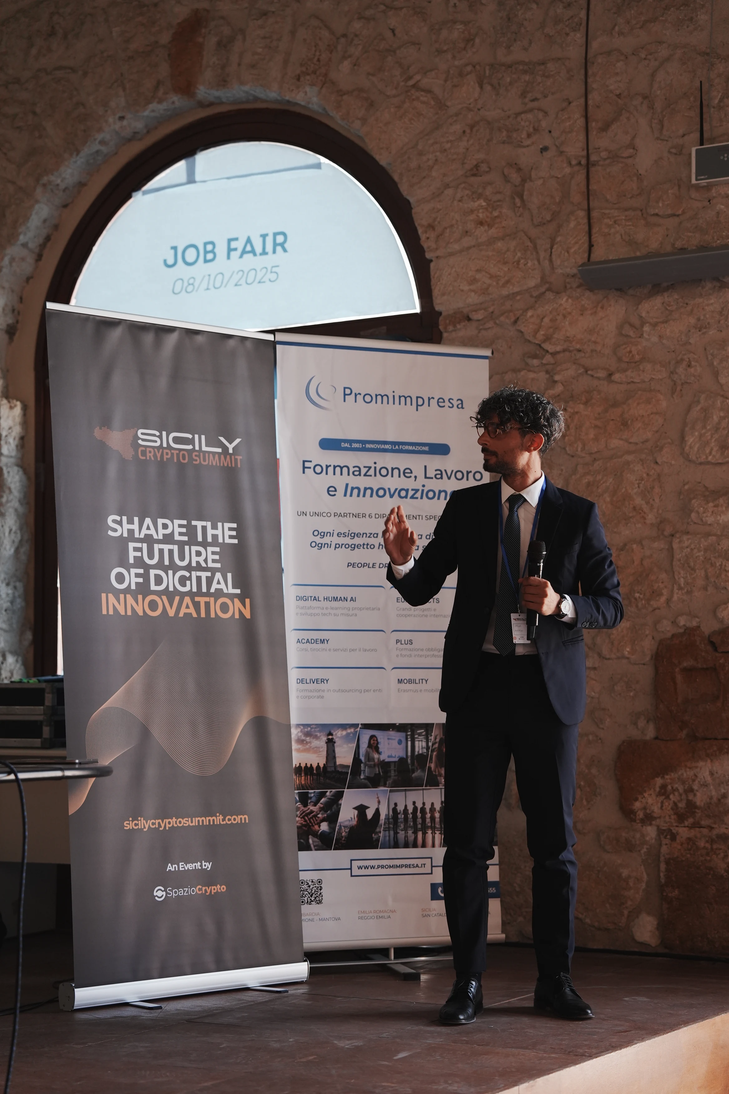 Moment from Sicily Crypto Summit 2026 — photograph RPK05286
